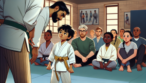 Martial arts student Jason practicing honesty