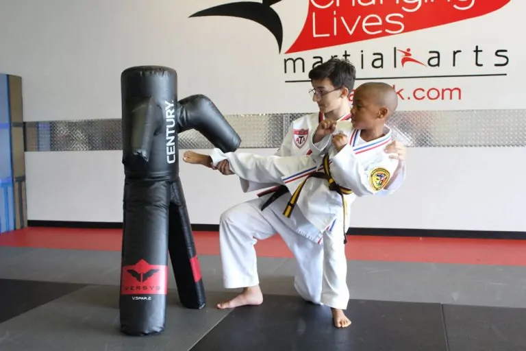 Young martial arts student practicing skills at Changing Lives Martial Arts